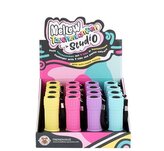 Latarka pastelowa 9 ledów, rozmiar: 3,1 cm x 3,1 cm x 9,8 cm; zawiera 3 baterie AAA, Trendhaus
