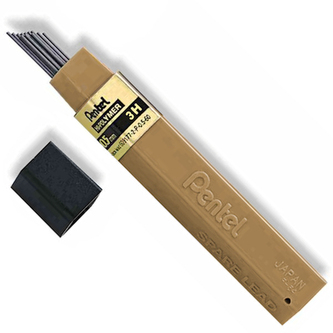 Grafity 0.3mm 3H Hi-Polymer - fiolka 12 pręcików, Pentel