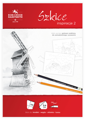Blok szkicowy A4 110g 20 k. Inspiracje 2, Koh-I-Noor