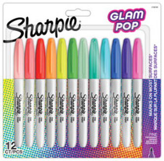 Markery Fine kpl 12-kol Glam Pop, Sharpie