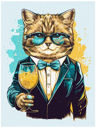 Malowanie po numerkach "Panie Kot" 30x40cm, Ideyka