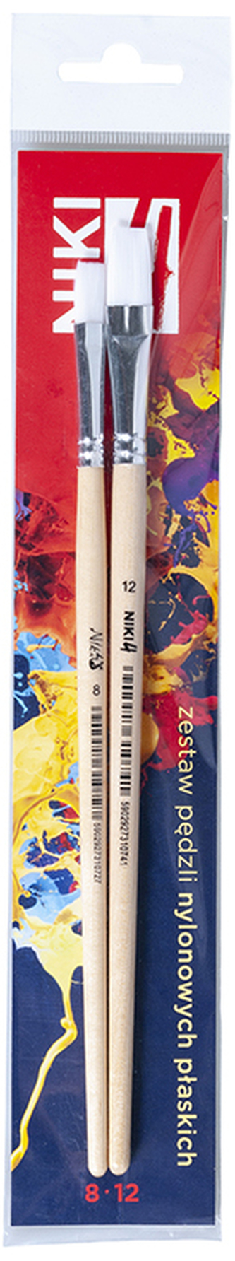 Pędzle Nylonowe Płaskie Kpl 8+12, Koh-I-Noor