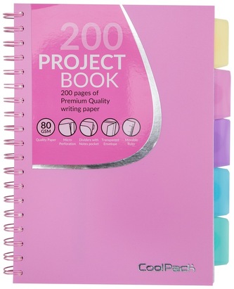 Kołonotes A4 PP Pastel różowy CoolPack, Patio