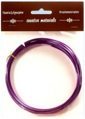 Drut aluminiowy fioletowy 2 mm op. 3m, Galeria Hobby
