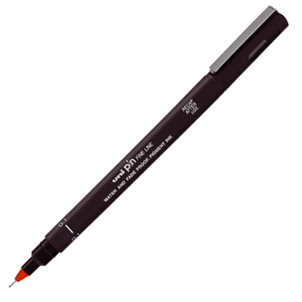 Cienkopis kreślarski PIN 0,1 czerw. UNI