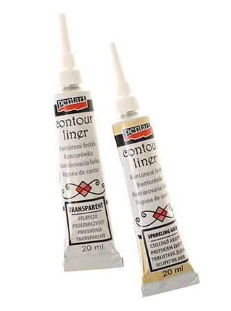 Farba konturówka przezroczysta tuba 20ml z aplikatorem, Pentart
