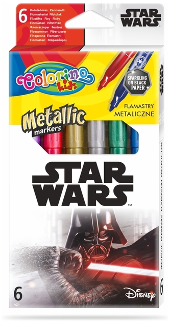 Flamastry 6-kol. metaliczne Disney Kids Star Wars Colorino, Patio