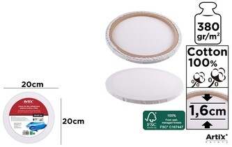Podobrazie bawełniane okrągłe średnica 20cm 380g/m2 PP97-2020 Artix, Main Paper
