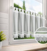 Dekorační krátká vitrážová záclona do kuchyně KAISA 60x150 cm MyBestHome