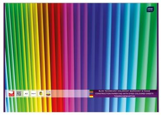 Blok techniczny kolor. A3 20 k. 180g barwiony w masie, Interdruk