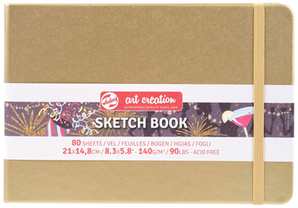 Szkicownik 21x14,8 złoty Art Creation, Talens