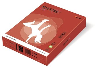 Papier ksero kolorowy A4 160g. czerwony CO44, Maestro color 250ark