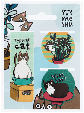 Zakładki magnetyczne do książek "Juisy Cat", 3szt., Meshu