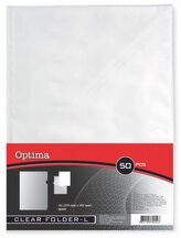 Obwoluta A4 „L” na arkusze 80 mic op. 50 szt., Optima