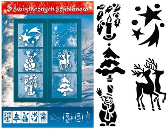 Szablony do witraży światecznych, SZ-01, Aliga