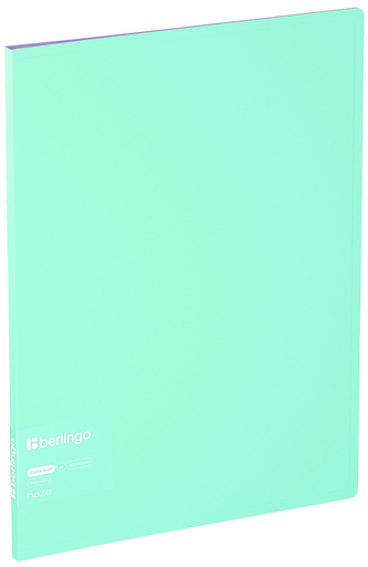 Album ofertowy 10 koszulek Haze, 9mm, z wewnętrzną kieszonką, turkusowo-liliowy, Berlingo