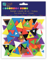 Naklejki z pianki, 100 szt. - trójkąty, Dp Craft