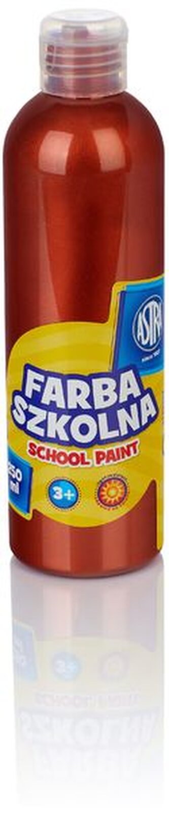 Farba szkolna 250 ml - metaliczna miedziana, Astra