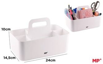 Organizer na biurko 14,5x24cm biały PA924B, Main Paper