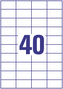 Etykiety 52.5 x 29.7 mm 40 x 100 ark Europe100 by Economy, Avery