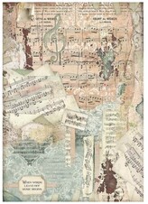 Papier ryżowy A3 Imagine – Muzyczne tło, Stamperia