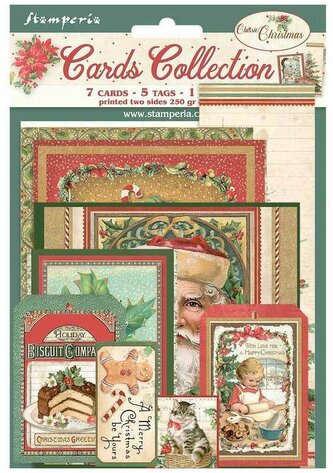 Zestaw kart Christmas Classic 8kart+5 tagów, Stamperia