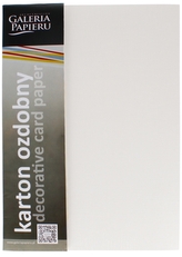 Karton ozdobny Holland diamentowa biel 20 ark. A4 230 g/m2, Galeria Papieru