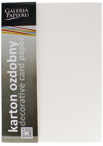 Karton ozdobny Holland diamentowa biel 20 ark. A4 230 g/m2, Galeria Papieru