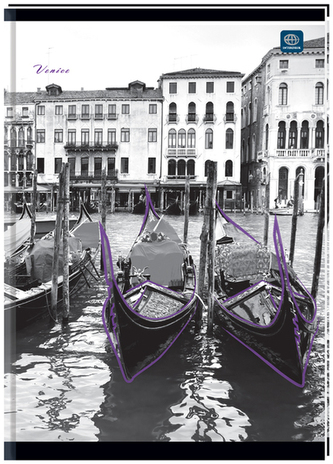 Brulion A5 96 k. linia oprawa twarda, Interdruk