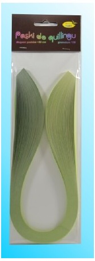 Paski cieniowane 5 mm x 48 cm op. 100 szt. gm.120 zielone , Galeria Hobby