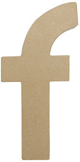 Litera fantazyjna "F " z masy papierowej AC399, Decopatch