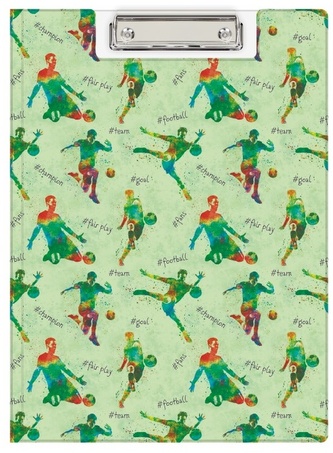 Teczka z klipem A4 z nadrukiem Football, Biurfol