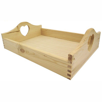 Taca drewniana z sercem