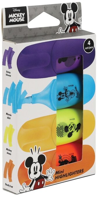 Zakreślacze mini 4 szt. Mickey Mouse Disney Fashion CoolPack, Patio