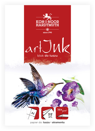Blok do tuszu A6 350g Art Ink (25 kartek), Koh-I-Noor Blok do tuszu A6 350g Art Ink (25 kartek), Koh-I-Noor