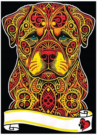 Kolorowanka welwetowa A4 Rottweiler, Colorvelvet