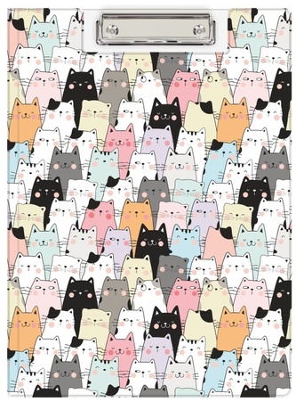 Teczka z klipsem z nadrukiem Koty, Biurfol