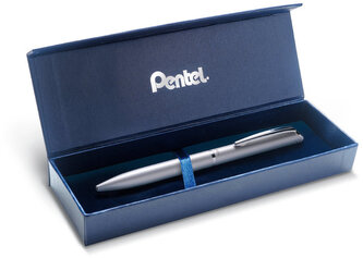 Pióro kulkowe Energel Sterling srebrne wkład 0,7 mm niebieski w etui BL2007-WA1ZCPL, Pentel