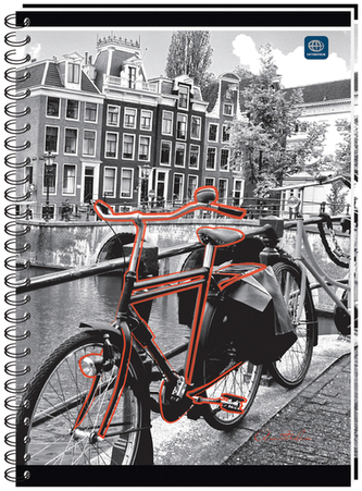 Kołonotes A5 100 k. kratka oprawa miękka z perforacją, Interdruk