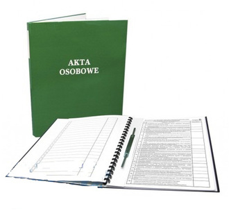 Akta osobowe ABCD oprawa twarda z treścią zielona 339-144, Warta