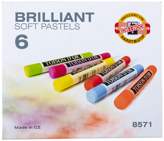Pastele suche miękkie 6-kol. fluo, Koh-I-Noor Pastele suche miękkie 6-kol. fluo, Koh-I-Noor