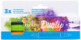 Markery dwustr. okr./ścięty 3-kol. Ecoline Duotip Secondary, Talens