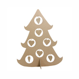 Choinka płaska z bombkami - serduszkami 37 x 45,5 x 13 cm. NO015, Decopatch