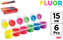 Farba tempera 6-kol. x 15ml fluorescencyjne, Artix
