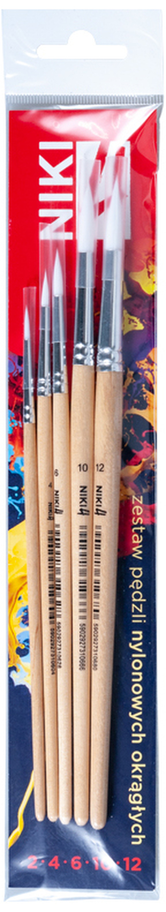 Pędzle Nylonowe Okrągłe Kpl 2+4+6+10+12, Koh-I-Noor