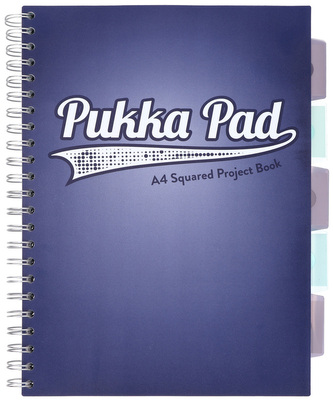 Kołonotes Project Book A4 100k 80g kratka Navy granatowy, Pukka Pad