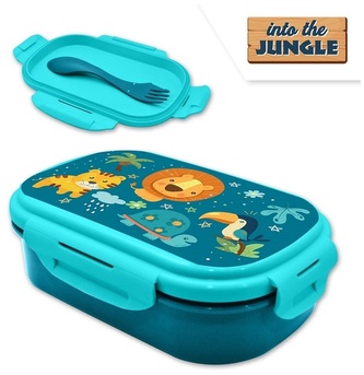 Pojemnik śniadaniowy + sztućce Jungle, Kids