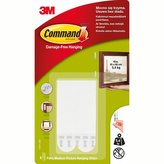 Rzepy samoprzylepne średnie białe do 5,4 kg 17201 CEE 4 szt. Command, 3M