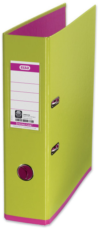 Segregator A4-80mm mech.dźwig. Mycolour ziel-róż, Elba