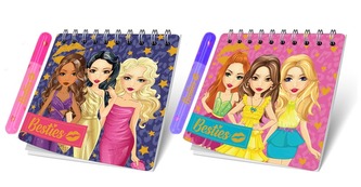 Notatnik mini + długopis w pudełku PET 98548, 2 szt. Besties